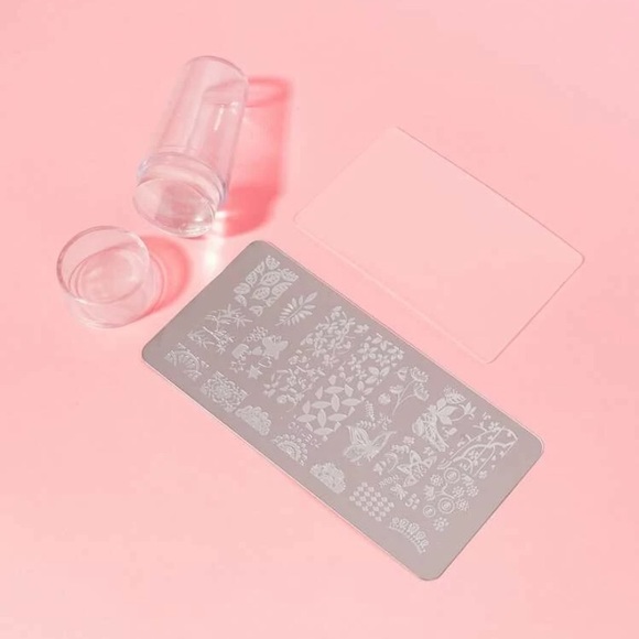 Nail Stamping tool with plate and scraper - Picture 2 of 7